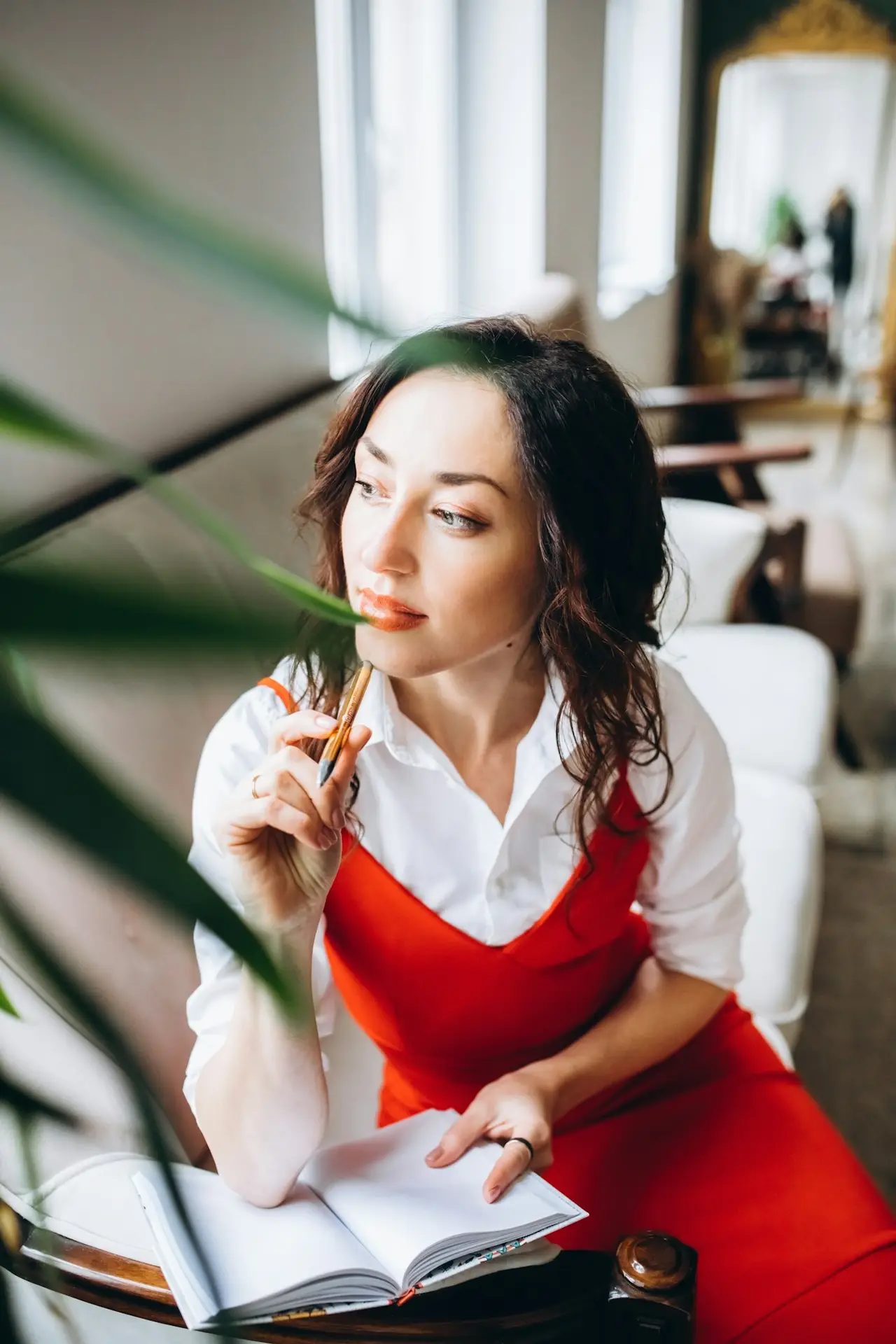 portrait of a middle-aged business woman in the interior